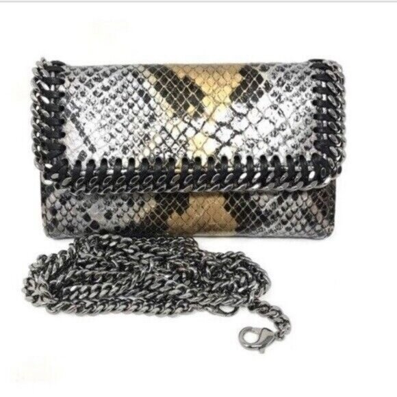 STELLA MCCARTNEY Falabella snake embossed case wallet crossbody iPhone6 /s - Picture 1 of 10
